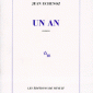 Un an – Jean Echenoz